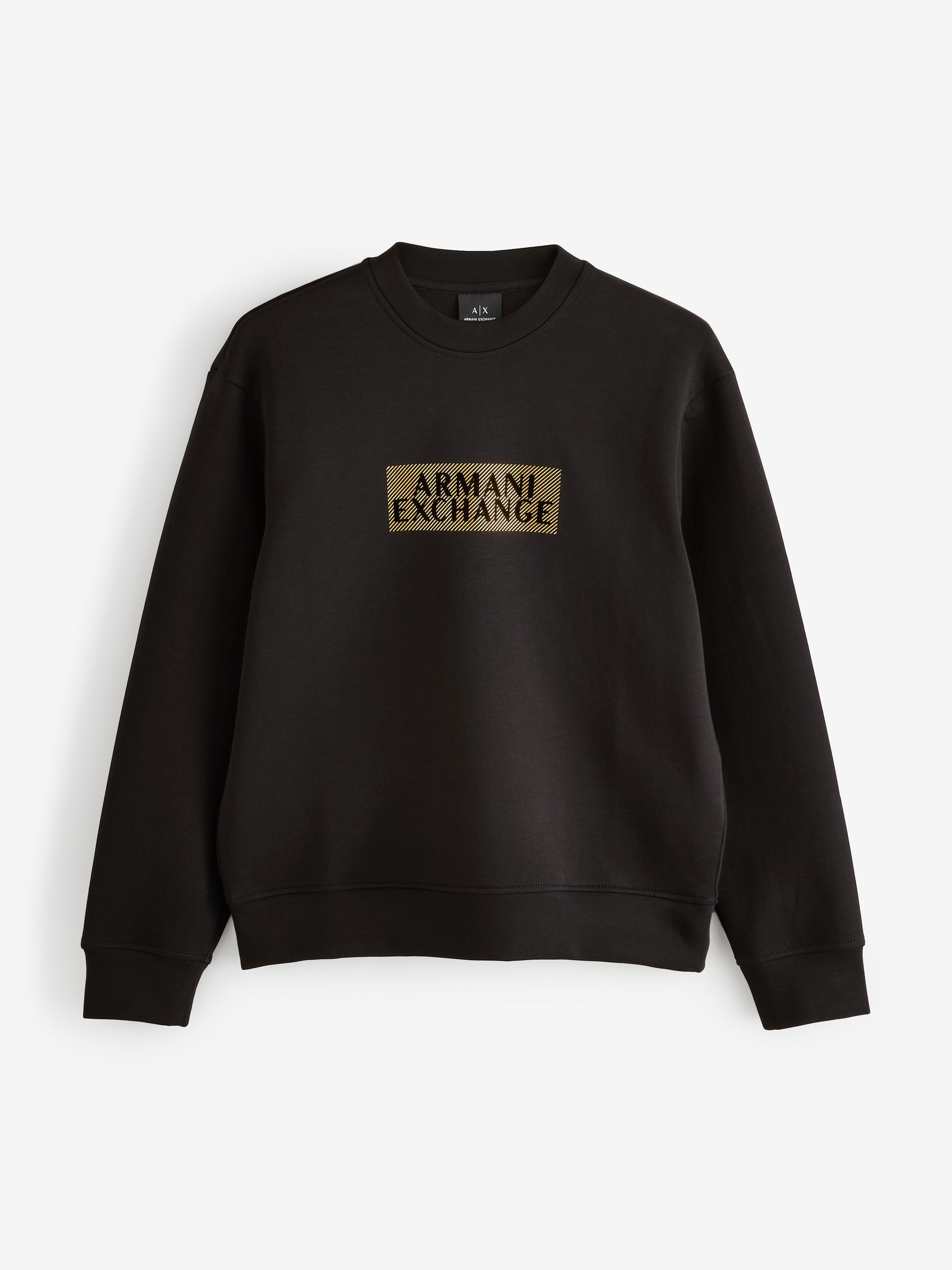 REMPORIO ARMANI 黒 ベージュ　長袖カットソー Next：日本 Armani Exchange レギュラーフィット ロゴ トレーナー