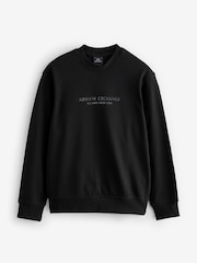 Armani Exchange Regular Fit Logo Black Sweat Top Jumper - Bild 1 von 1