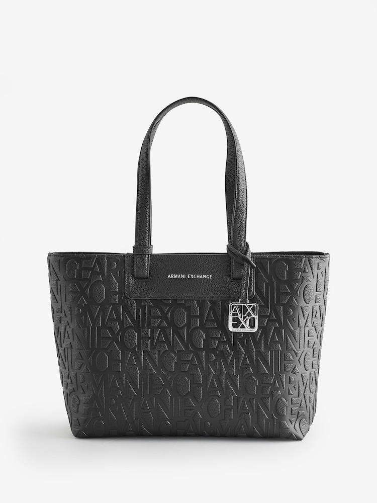 Armani Exchange Logo Black Tote Bag - Image 1 of 4