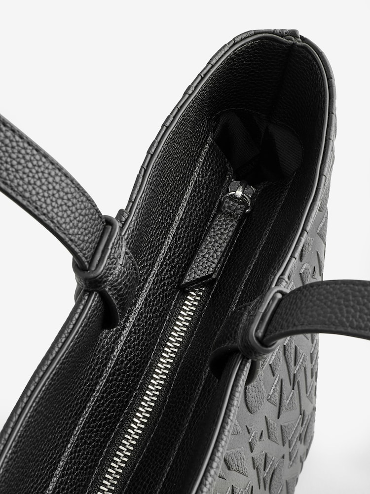 Armani Exchange Logo Black Tote Bag - Image 4 of 4