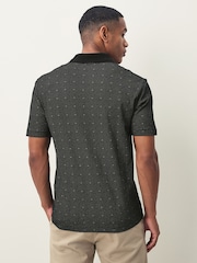 Armani Exchange Regular Fit Logo Black Polo Shirt - Image 2 of 5