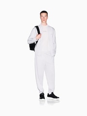 Armani Exchange Regular Fit Grey Logo Zip Jacket - Image 1 of 2