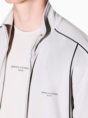 Armani Exchange Regular Fit Grey Logo Zip Jacket - Image 2 of 2