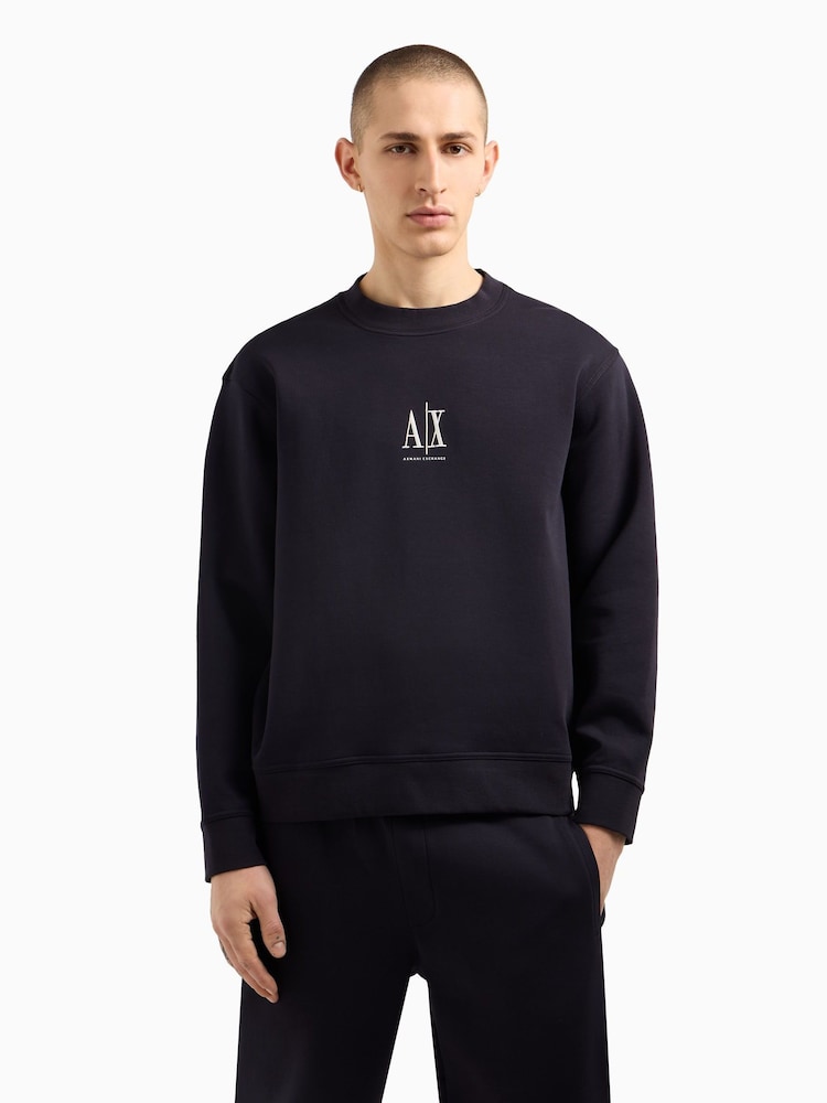 Armani Exchange Regular Fit Logo Sweat Top Jumper - Image 1 of 5