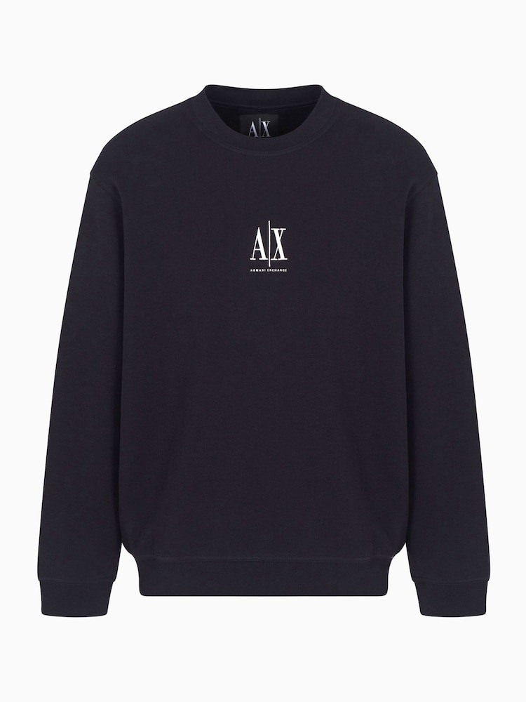 Armani Exchange Regular Fit Logo Sweat Top Jumper - Image 5 of 5