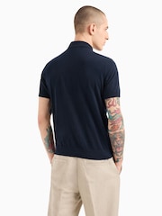 Armani Exchange Regular Fit Logo Knitted Polo Shirt - Image 2 of 5