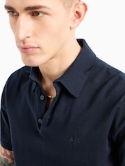 Armani Exchange Regular Fit Logo Knitted Polo Shirt - Image 3 of 5