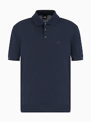 Armani Exchange Regular Fit Logo Knitted Polo Shirt - Image 5 of 5