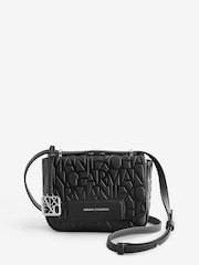 Armani Exchange Logo Messenger Black Bag - Image 1 of 9