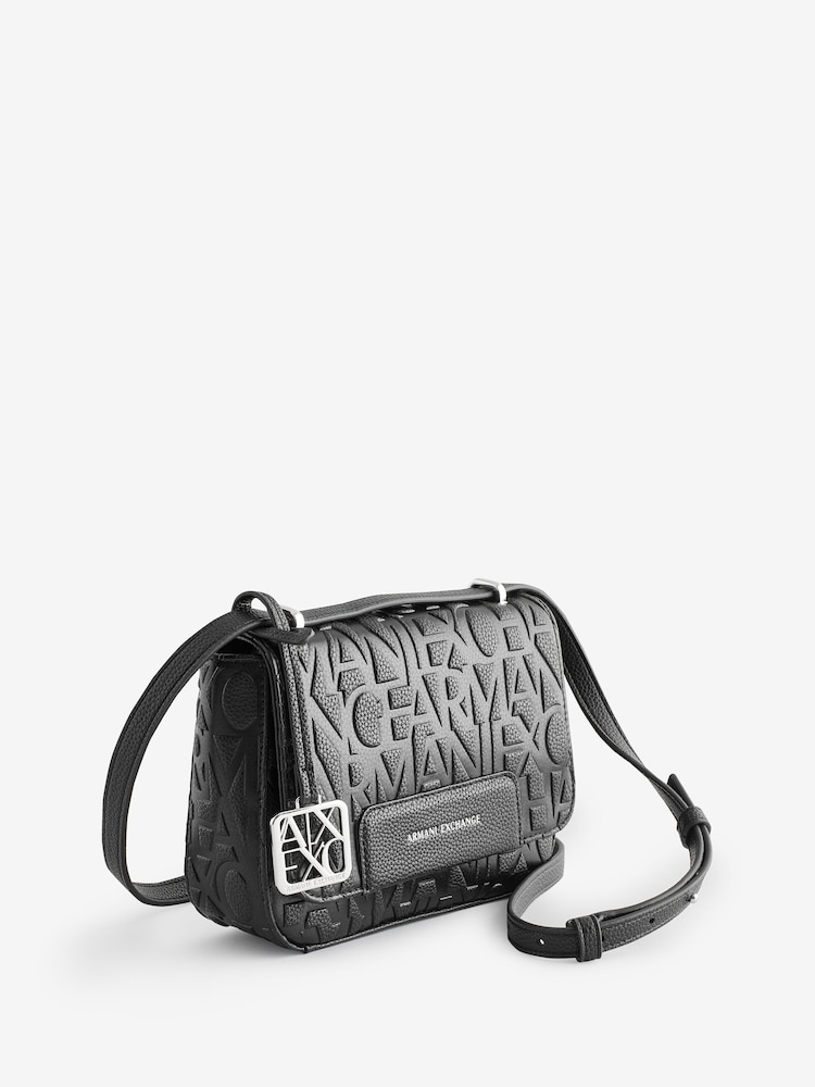 Armani Exchange Logo Messenger Black Bag - Image 2 of 9