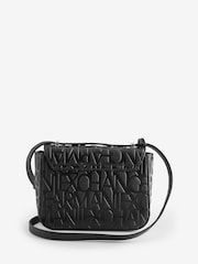 Armani Exchange Logo Messenger Black Bag - Image 3 of 9
