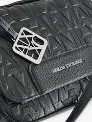 Armani Exchange Logo Messenger Black Bag - Image 4 of 9