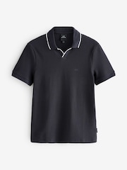 Armani Exchange Regular Fit Blue Logo Polo Shirt - Image 1 of 1