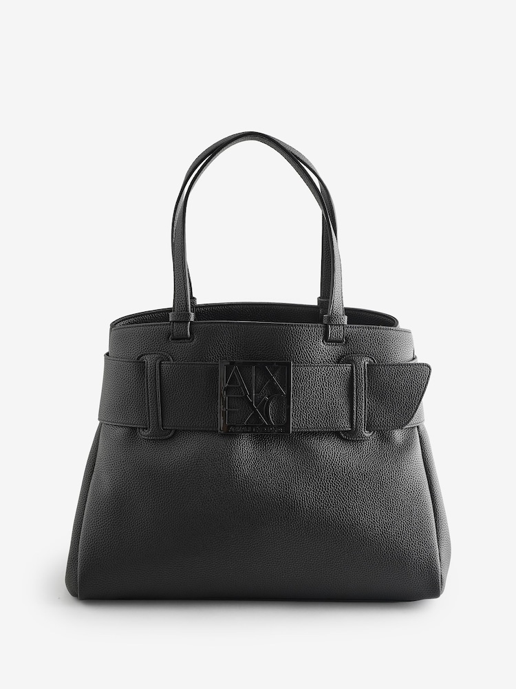 Armani Exchange Logo Black Tote Bag - Image 1 of 5