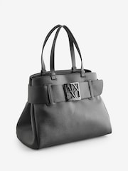 Armani Exchange Logo Black Tote Bag - Image 2 of 5