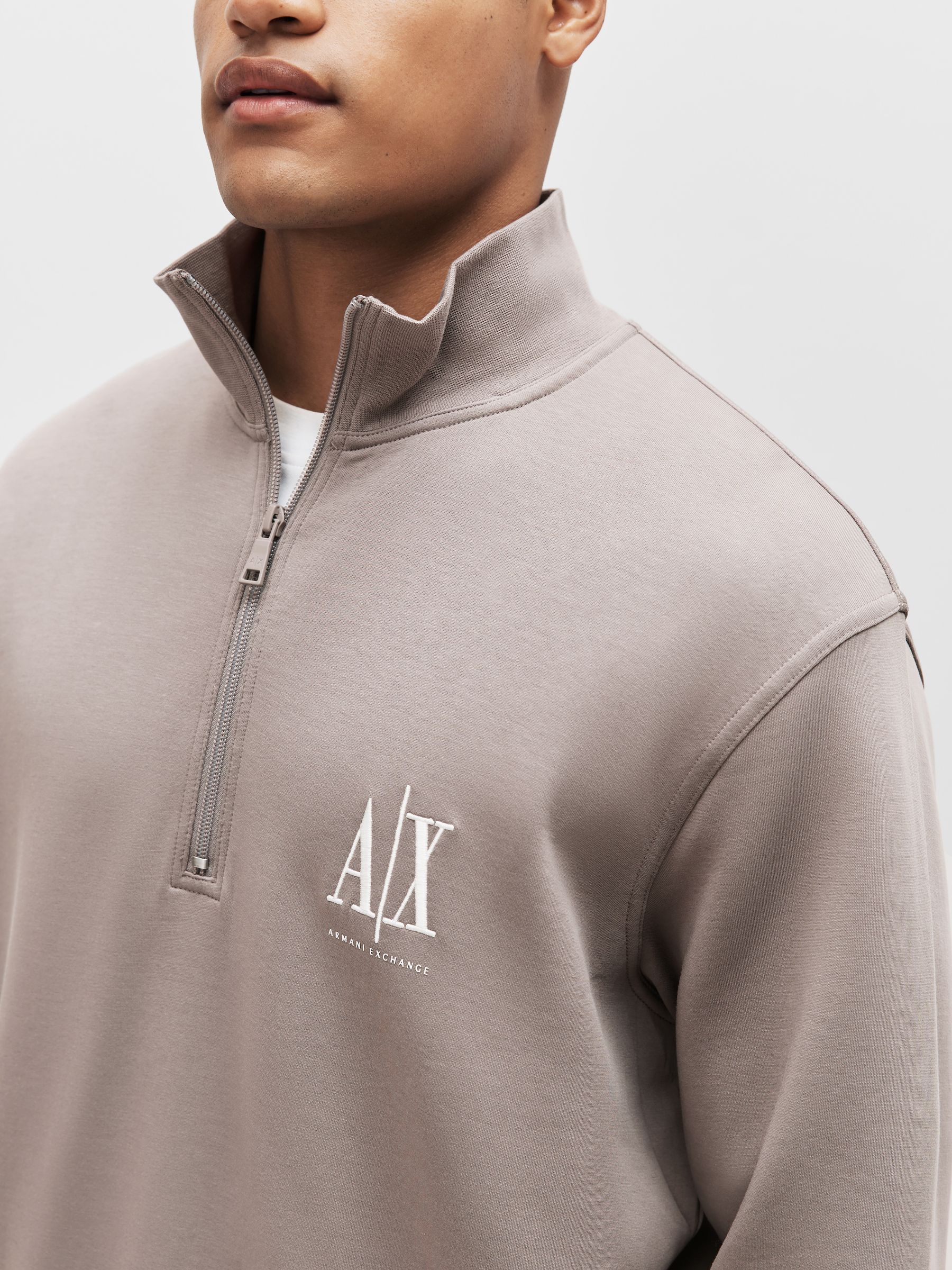 Buy Armani Exchange Natural Regular Fit Logo Sweatshirt from Next