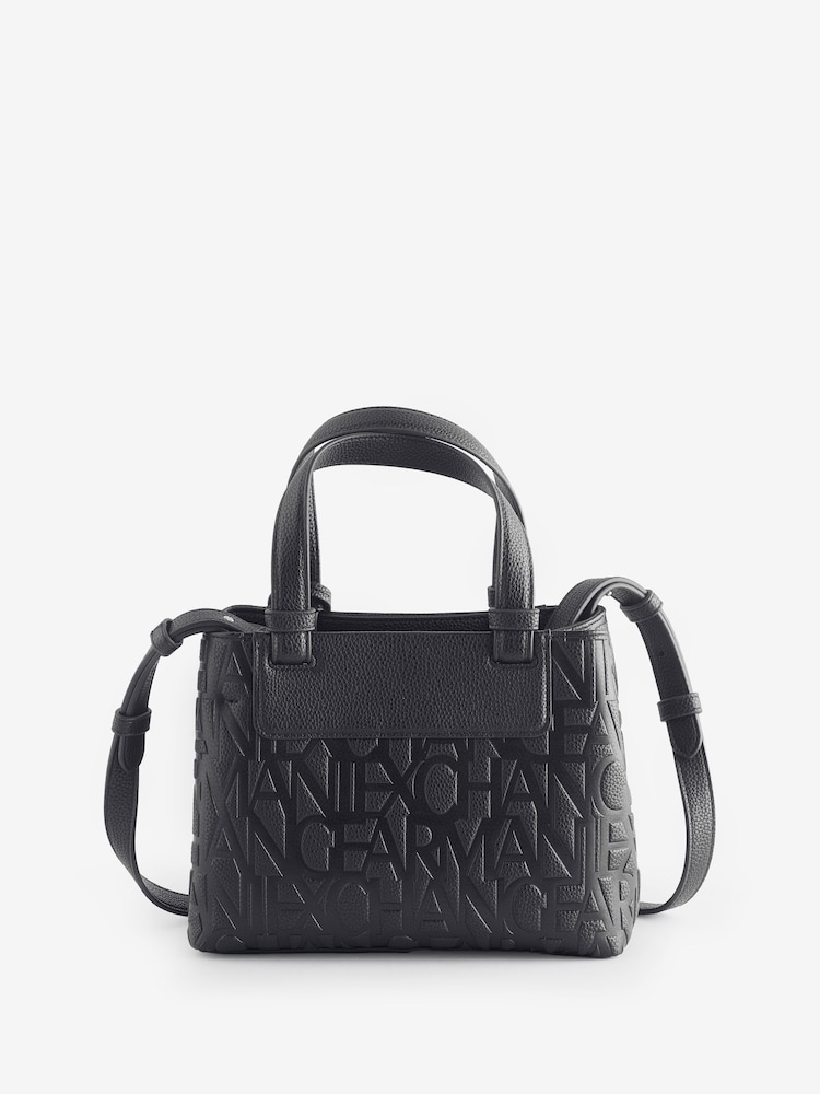 Armani Exchange Logo Black Tote Bag - صورة 2 من 7 Armani Exchange Logo Black Tote Bag - صورة 2 من 7