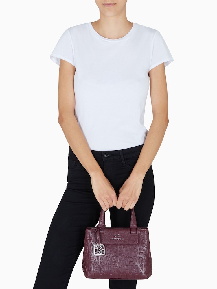 Armani Exchange Logo Black Tote Bag - Imagen 6 de 6