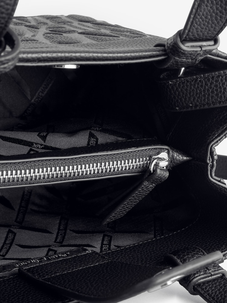 Armani Exchange Logo Black Tote Bag - Image 7 of 7