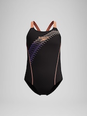 Speedo Black Medley Logo Medalist Swimsuit - Image 1 of 4