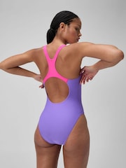 Speedo Purple Medley Logo Swimsuit - Image 2 of 6