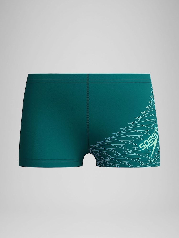 Speedo Green Speedo Medley Logo Aqua Swim Shorts - Image 1 of 4