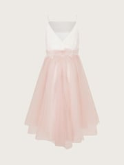 Monsoon Pink Alianthe Sleeveless Lace High Low Dress - Image 2 of 3