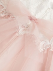 Monsoon Pink Alianthe Sleeveless Lace High Low Dress - Image 3 of 3