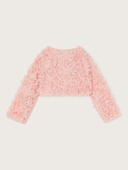 Monsoon Pink 3D Rose Cropped Jacket - Image 2 of 3