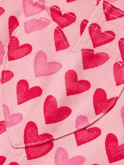 Monsoon Pink Heart Print Short Dungarees - Image 2 of 2