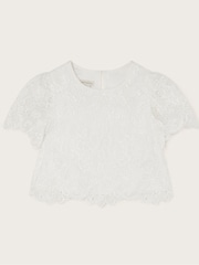 Monsoon Natural Anna Lace Bridesmaid Top - Image 2 of 3