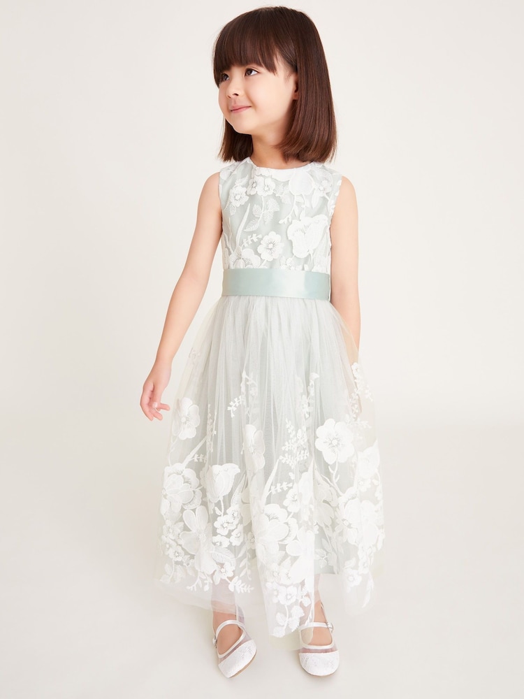 Monsoon Green Alicia Embroidered Lace Maxi Dress - Image 1 of 4
