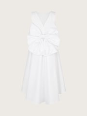 Monsoon White Oversized Sabrina Bow Communion Dress - Image 3 of 4