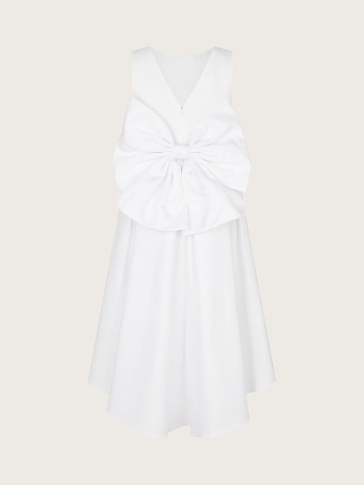 Monsoon White Oversized Sabrina Bow Communion Dress - Image 3 of 4