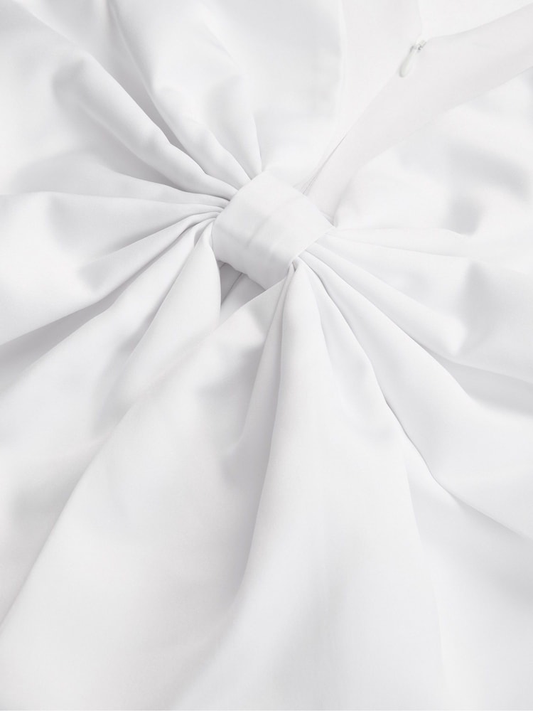 Monsoon White Oversized Sabrina Bow Communion Dress - Image 4 of 4