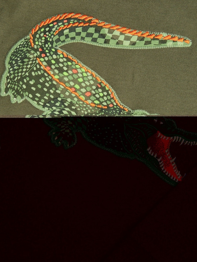 Monsoon Green Crocodile Print Long Sleeve 100% Cotton Top - Image 3 of 3 Monsoon Green Crocodile Print Long Sleeve 100% Cotton Top - Image 3 of 3