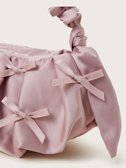 Monsoon Pink Mini Bow Satin Handbag - Image 4 of 4