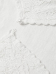 Monsoon White Emilia Lace Scallop Cardigan - Image 3 of 3