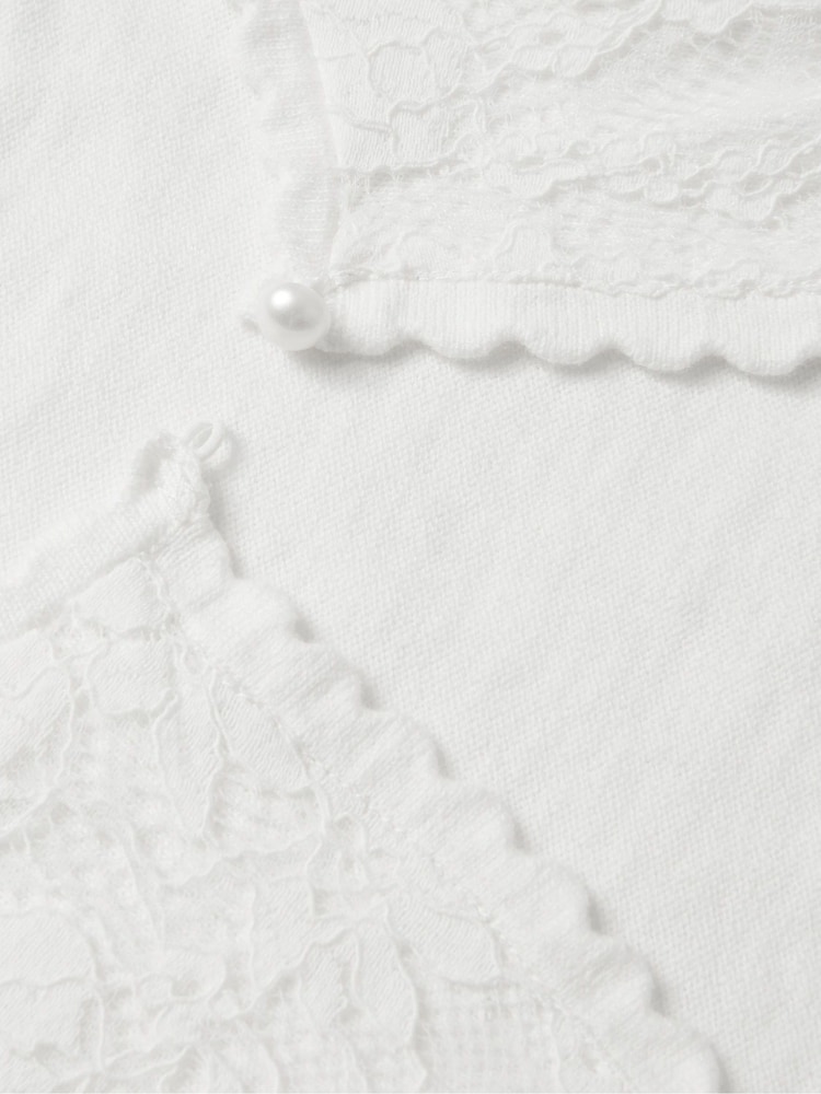 Monsoon White Emilia Lace Scallop Cardigan - Image 3 of 3