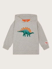 Monsoon Grey Dinosaur Print Hoodie - Image 2 of 4