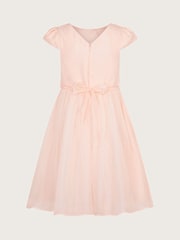 Monsoon Pink Rossy Shimmer Bridesmaid Dress - Image 2 of 3