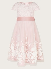 Monsoon Pink Sorcha Embroidered Lace Maxi Dress - Image 1 of 3