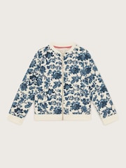 Monsoon Floral Print Quilted 100% Cotton Bomber Jacket - صورة 2 من 4