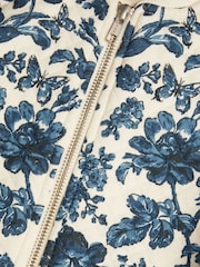 Monsoon Floral Print Quilted 100% Cotton Bomber Jacket - صورة 4 من 4