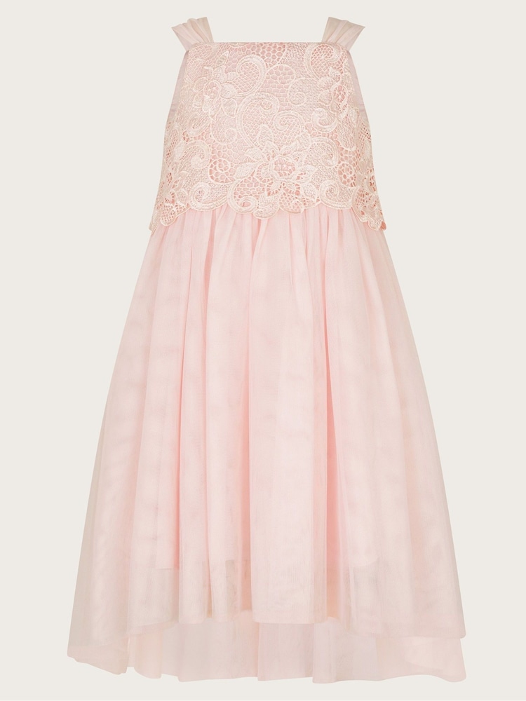 Monsoon Pink Anna Lace Bodice Maxi Dress - Image 1 of 3