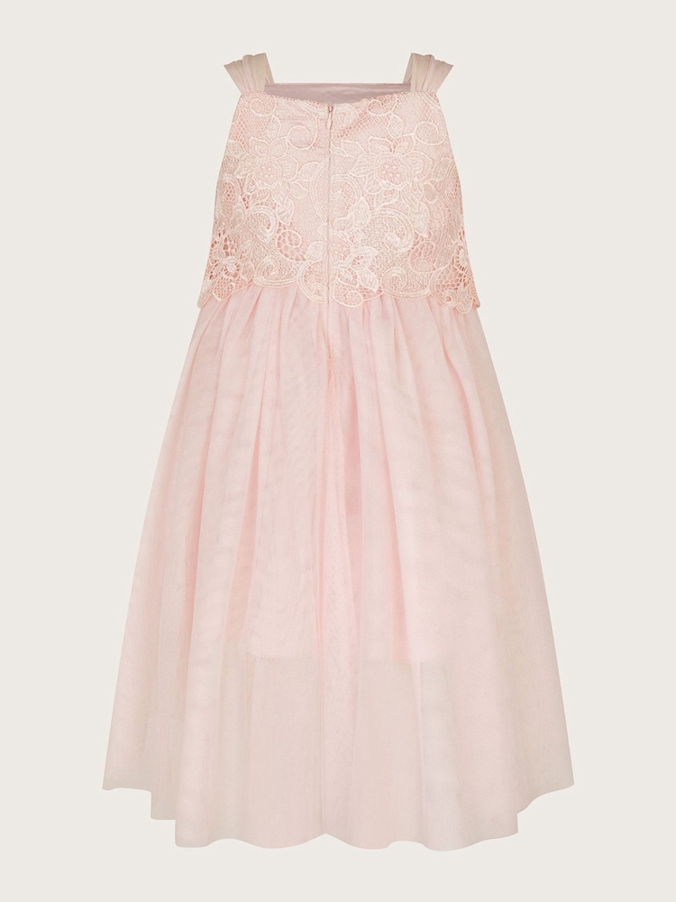 Monsoon Pink Anna Lace Bodice Maxi Dress - Image 2 of 3
