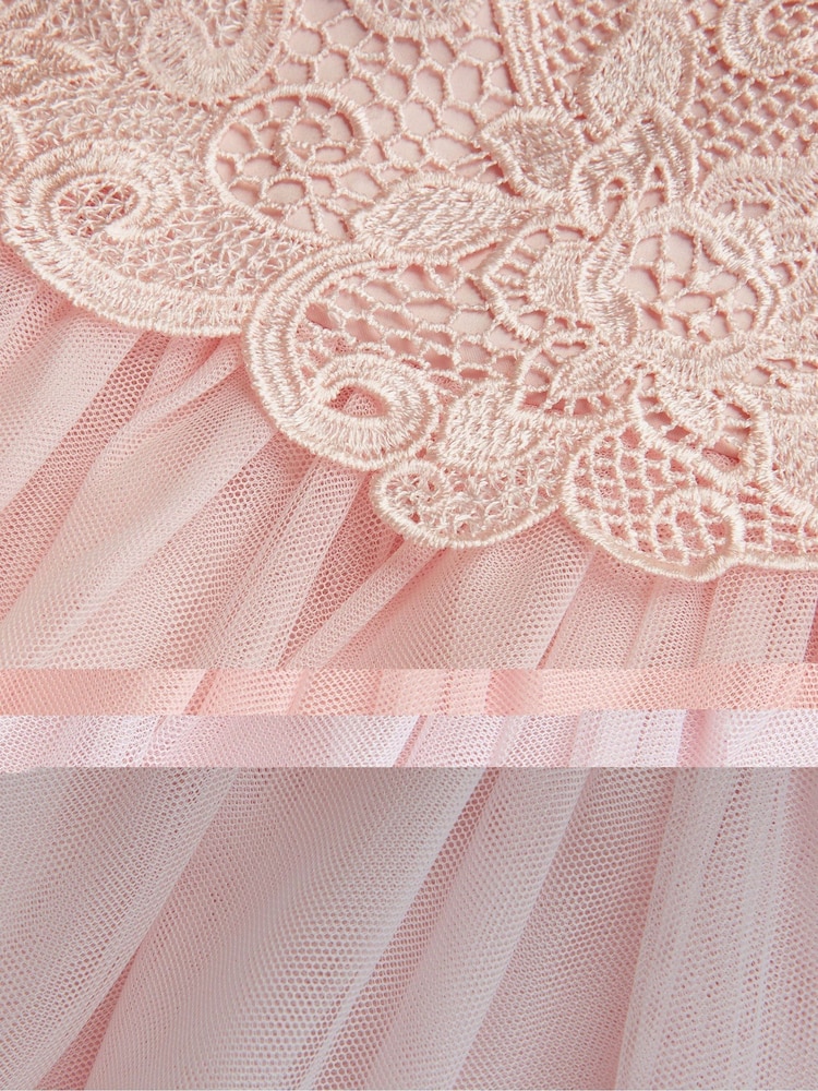 Monsoon Pink Anna Lace Bodice Maxi Dress - Image 3 of 3