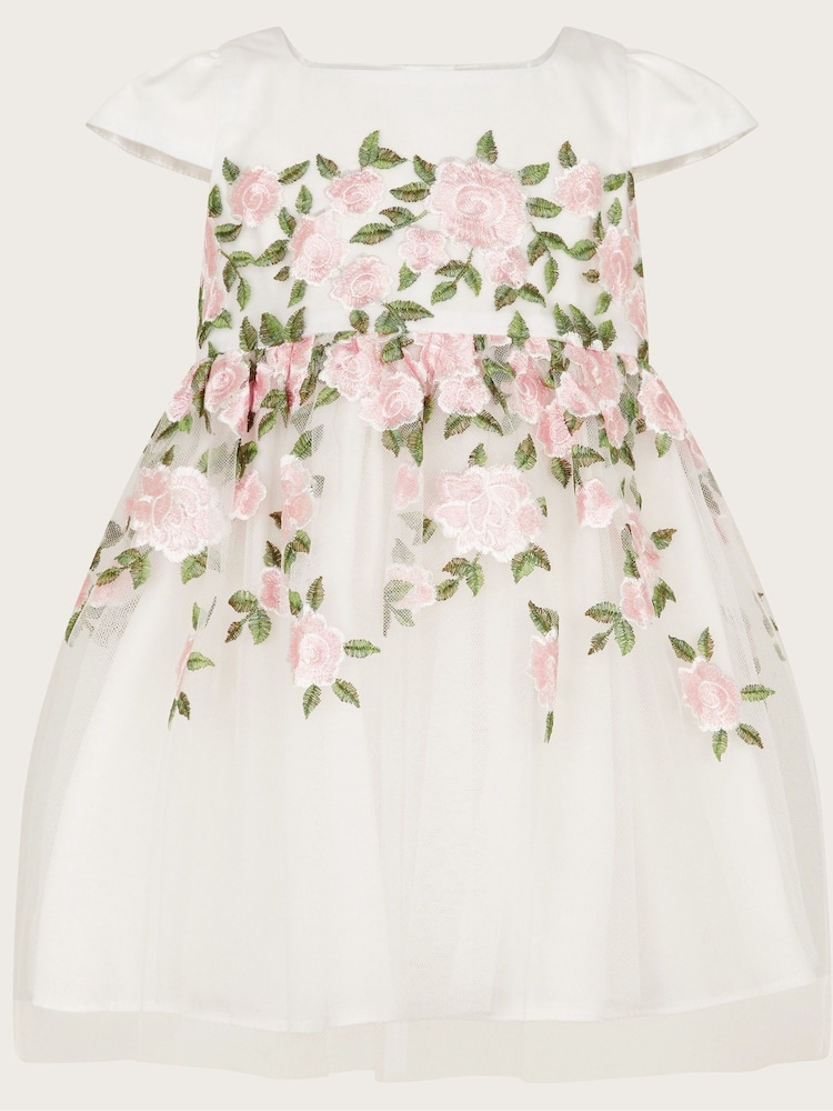 Monsoon Natural Baby Cassie Embroidered Dress - Image 1 of 3