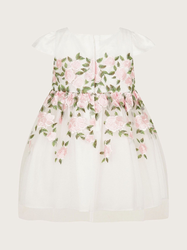 Monsoon Natural Baby Cassie Embroidered Dress - Image 2 of 3