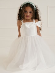Monsoon White Betty Bow Dress - Image 1 of 4
